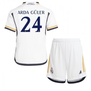 Real Madrid Arda Guler #24 Dětské Domácí dres komplet 2023-24 Krátký Rukáv (+ trenýrky)